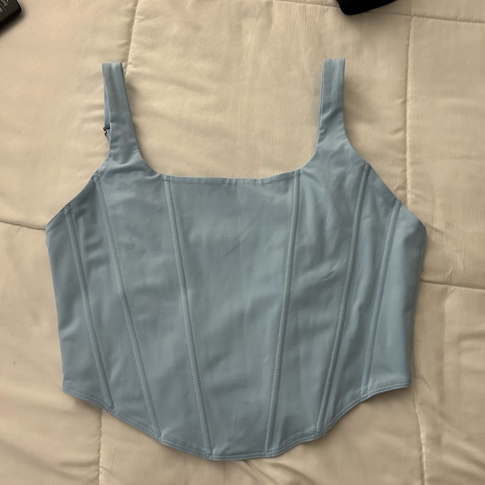 Blue Amazon corset top. Size Large